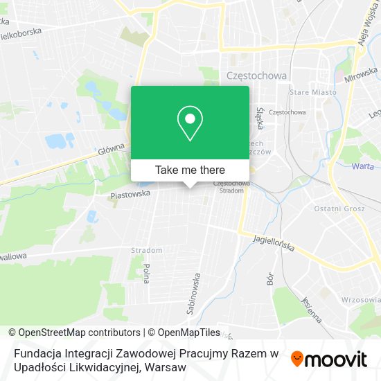 Fundacja Integracji Zawodowej Pracujmy Razem w Upadłości Likwidacyjnej map