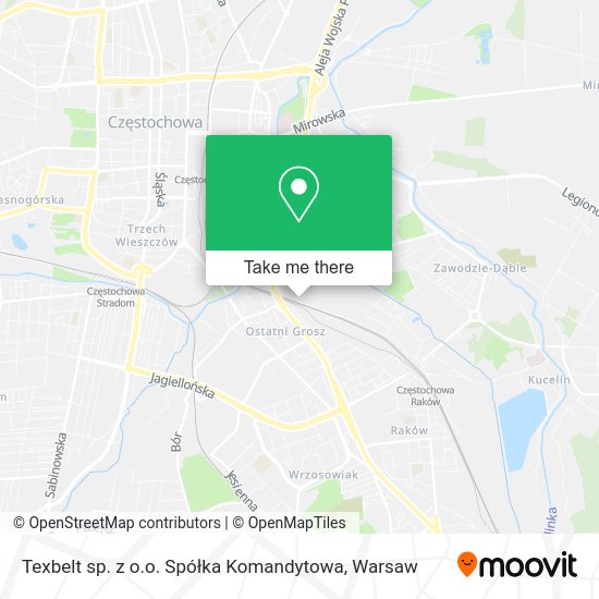 Texbelt sp. z o.o. Spółka Komandytowa map