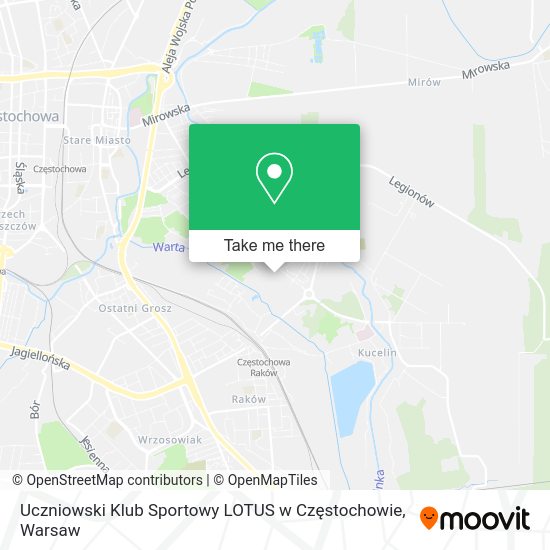 Uczniowski Klub Sportowy LOTUS w Częstochowie map