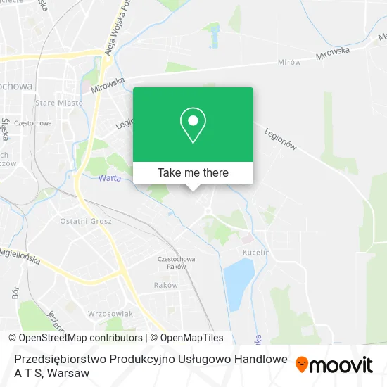 Карта Przedsiębiorstwo Produkcyjno Usługowo Handlowe A T S