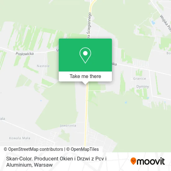 Карта Skan-Color. Producent Okien i Drzwi z Pcv i Aluminium