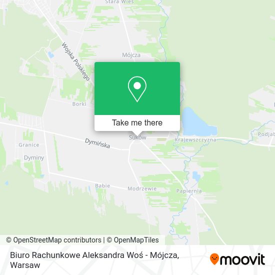 Biuro Rachunkowe Aleksandra Woś - Mójcza map