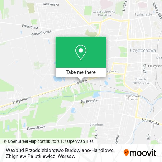 Waxbud Przedsiębiorstwo Budowlano-Handlowe Zbigniew Palutkiewicz map