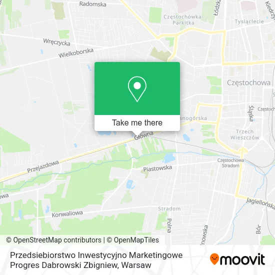 Карта Przedsiebiorstwo Inwestycyjno Marketingowe Progres Dabrowski Zbigniew