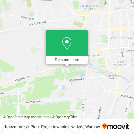 Карта Kaczmarczyk Piotr. Projektowanie i Nadzór