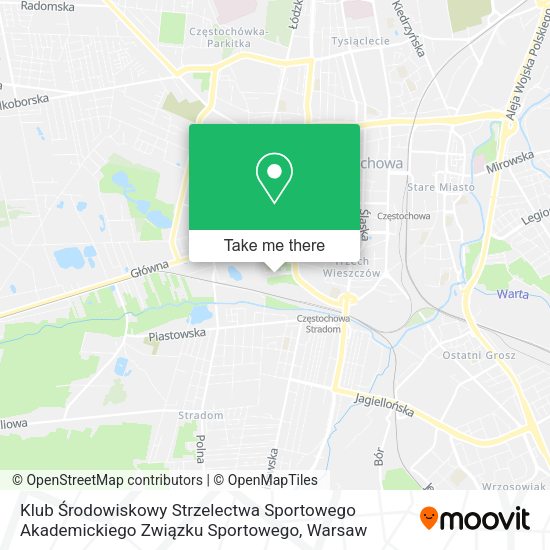 Карта Klub Środowiskowy Strzelectwa Sportowego Akademickiego Związku Sportowego