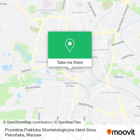 Prywatna Praktyka Stomatologiczna Ident Ilona Pierońska map