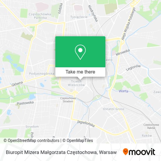 Biuropit Mizera Małgorzata Częstochowa map