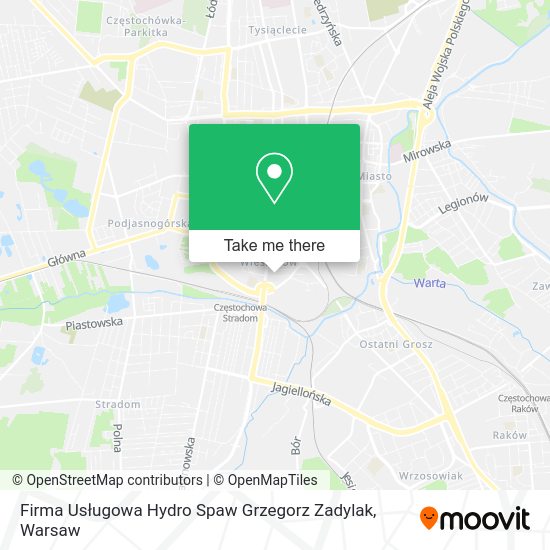 Firma Usługowa Hydro Spaw Grzegorz Zadylak map