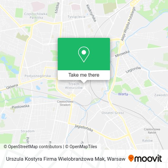 Urszula Kostyra Firma Wielobranżowa Mak map