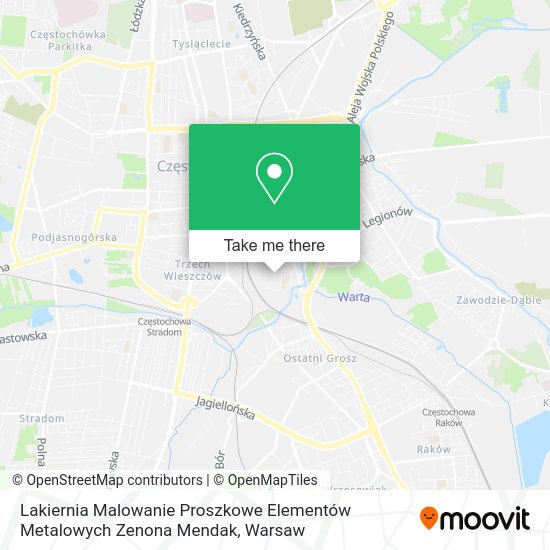 Lakiernia Malowanie Proszkowe Elementów Metalowych Zenona Mendak map