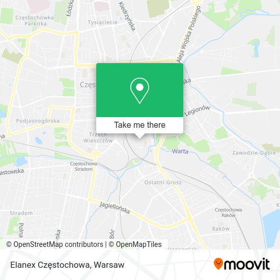 Elanex Częstochowa map