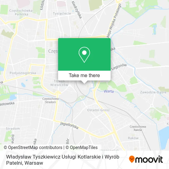 Карта Władysław Tyszkiewicz Usługi Kotlarskie i Wyrób Patelni
