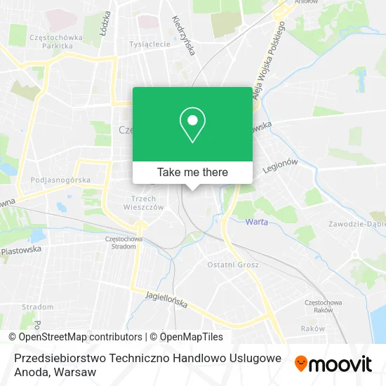 Карта Przedsiebiorstwo Techniczno Handlowo Uslugowe Anoda