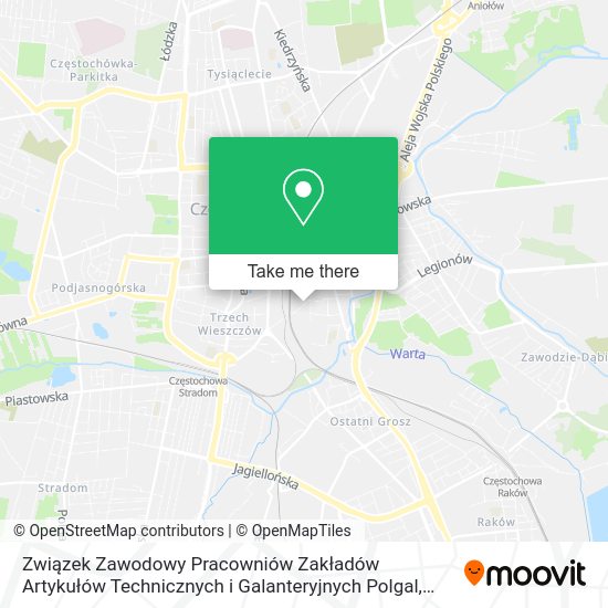 Związek Zawodowy Pracowniów Zakładów Artykułów Technicznych i Galanteryjnych Polgal map