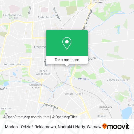 Modeo - Odzież Reklamowa, Nadruki i Hafty map