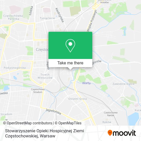 Stowarzyszenie Opieki Hospicyjnej Ziemi Częstochowskiej map