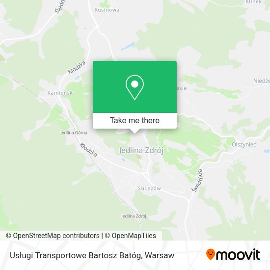 Usługi Transportowe Bartosz Batóg map