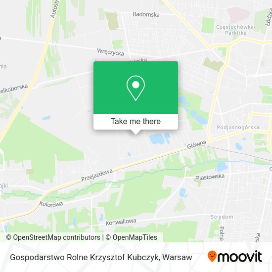 Gospodarstwo Rolne Krzysztof Kubczyk map