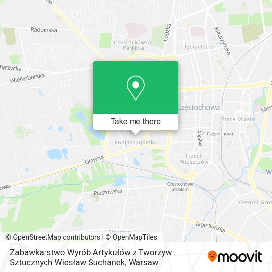 Zabawkarstwo Wyrób Artykułów z Tworzyw Sztucznych Wiesław Suchanek map