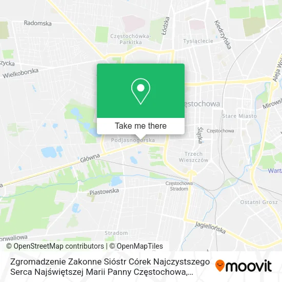 Карта Zgromadzenie Zakonne Sióstr Córek Najczystszego Serca Najświętszej Marii Panny Częstochowa