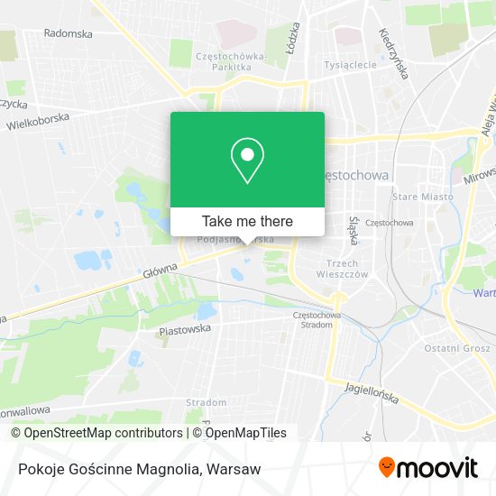 Pokoje Gościnne Magnolia map