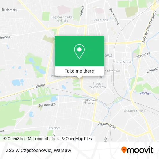 ZSS w Częstochowie map