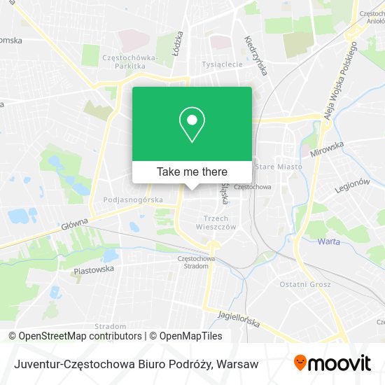 Juventur-Częstochowa Biuro Podróży map