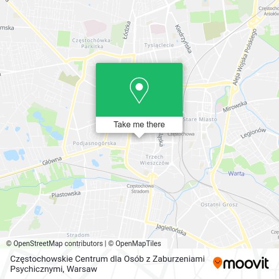 Częstochowskie Centrum dla Osób z Zaburzeniami Psychicznymi map