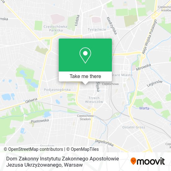 Dom Zakonny Instytutu Zakonnego Apostołowie Jezusa Ukrzyżowanego map