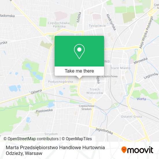 Marta Przedsiębiorstwo Handlowe Hurtownia Odzieży map