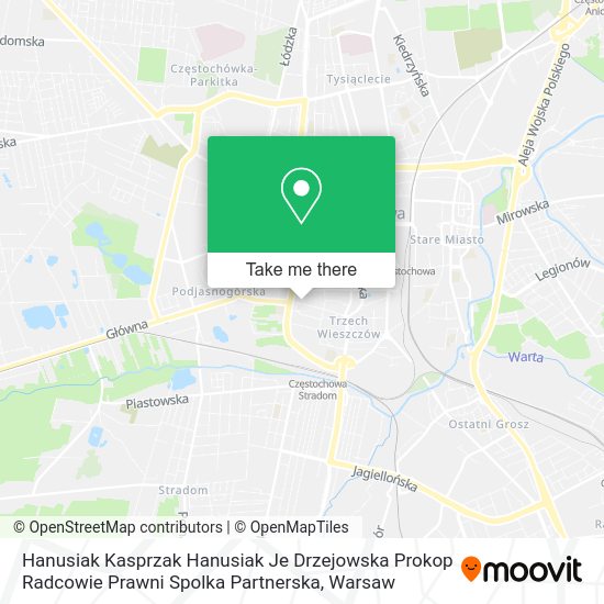 Hanusiak Kasprzak Hanusiak Je Drzejowska Prokop Radcowie Prawni Spolka Partnerska map