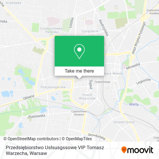 Przedsiębiorstwo Usłsusgssowe VIP Tomasz Warzecha map