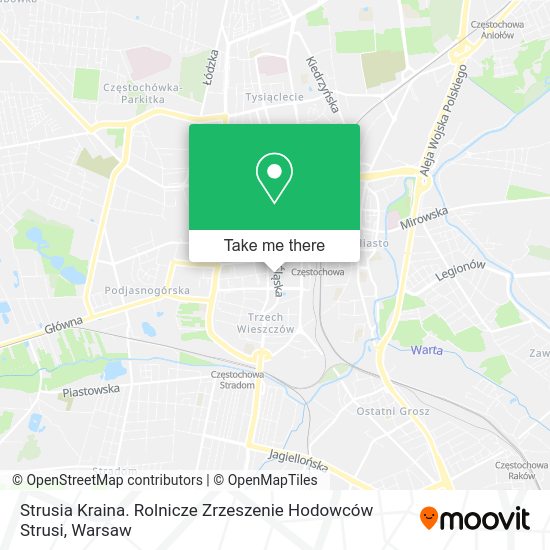 Strusia Kraina. Rolnicze Zrzeszenie Hodowców Strusi map