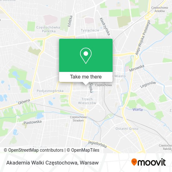 Akademia Walki Częstochowa map