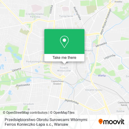 Przedsiębiorstwo Obrotu Surowcami Wtórnymi Ferros Konieczko Łapa s.c. map