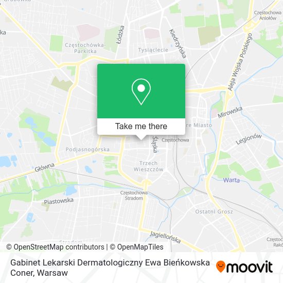 Gabinet Lekarski Dermatologiczny Ewa Bieńkowska Coner map