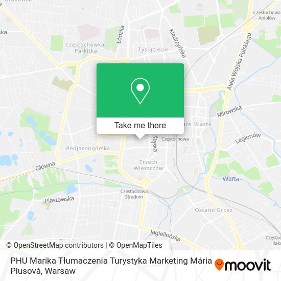 Карта PHU Marika Tłumaczenia Turystyka Marketing Mária Plusová