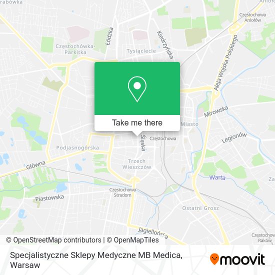 Specjalistyczne Sklepy Medyczne MB Medica map