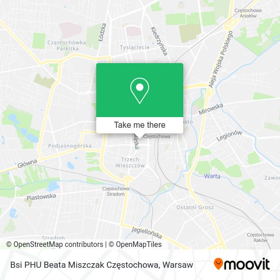 Bsi PHU Beata Miszczak Częstochowa map