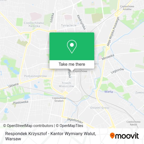 Respondek Krzysztof - Kantor Wymiany Walut map