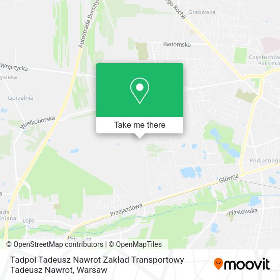 Карта Tadpol Tadeusz Nawrot Zakład Transportowy Tadeusz Nawrot