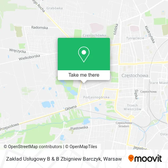Карта Zakład Usługowy B & B Zbigniew Barczyk