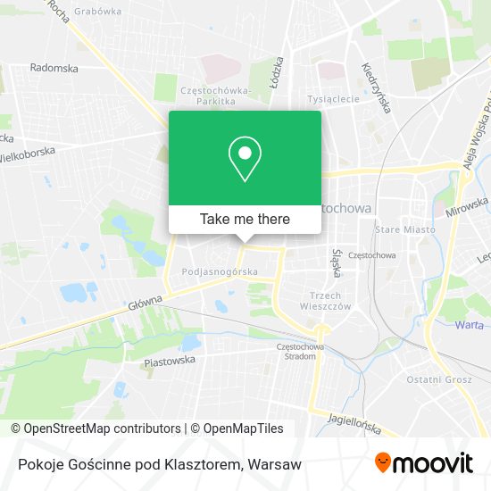 Pokoje Gościnne pod Klasztorem map