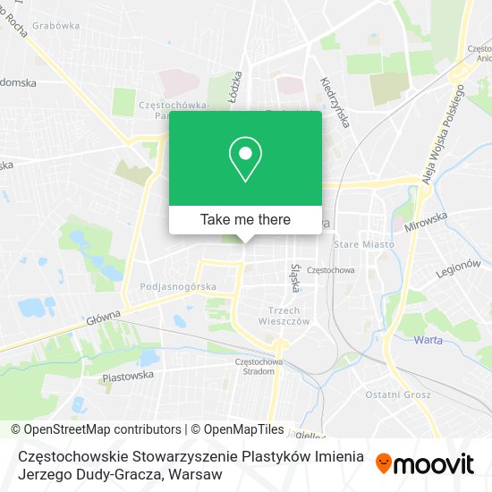 Częstochowskie Stowarzyszenie Plastyków Imienia Jerzego Dudy-Gracza map