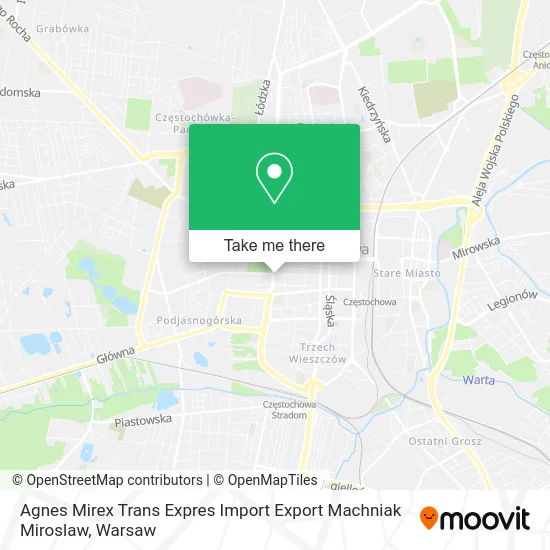 Карта Agnes Mirex Trans Expres Import Export Machniak Miroslaw