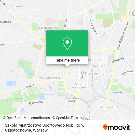 Szkoła Mistrzostwa Sportowego Nobilito w Częstochowie map