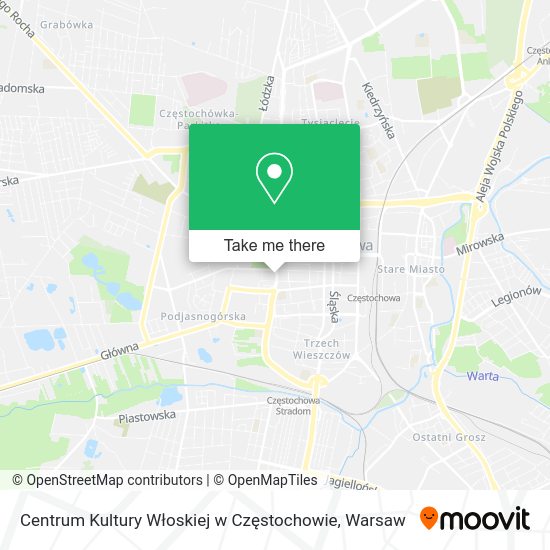 Centrum Kultury Włoskiej w Częstochowie map