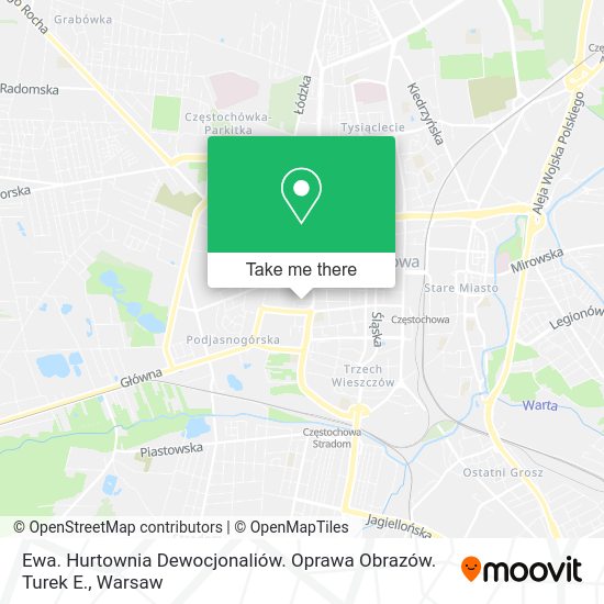 Ewa. Hurtownia Dewocjonaliów. Oprawa Obrazów. Turek E. map