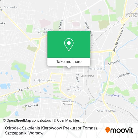 Ośrodek Szkolenia Kierowców Prekursor Tomasz Szczepanik map